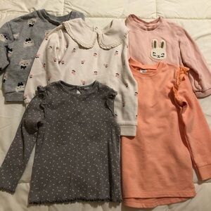 Kids' Sweatshirts - Gray, White, Pink, Orange